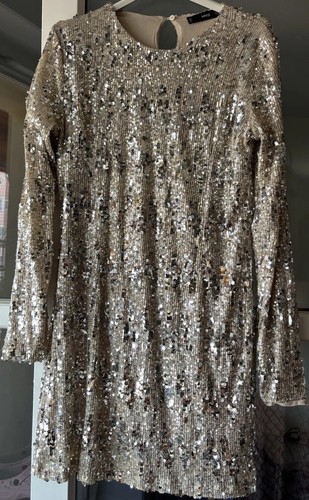 Damen langarm pailettenkleid - damen,